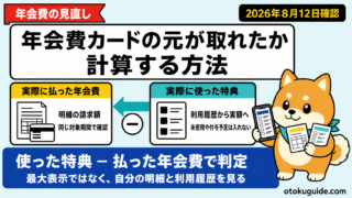 年会費カードの元が取れたか計算する方法