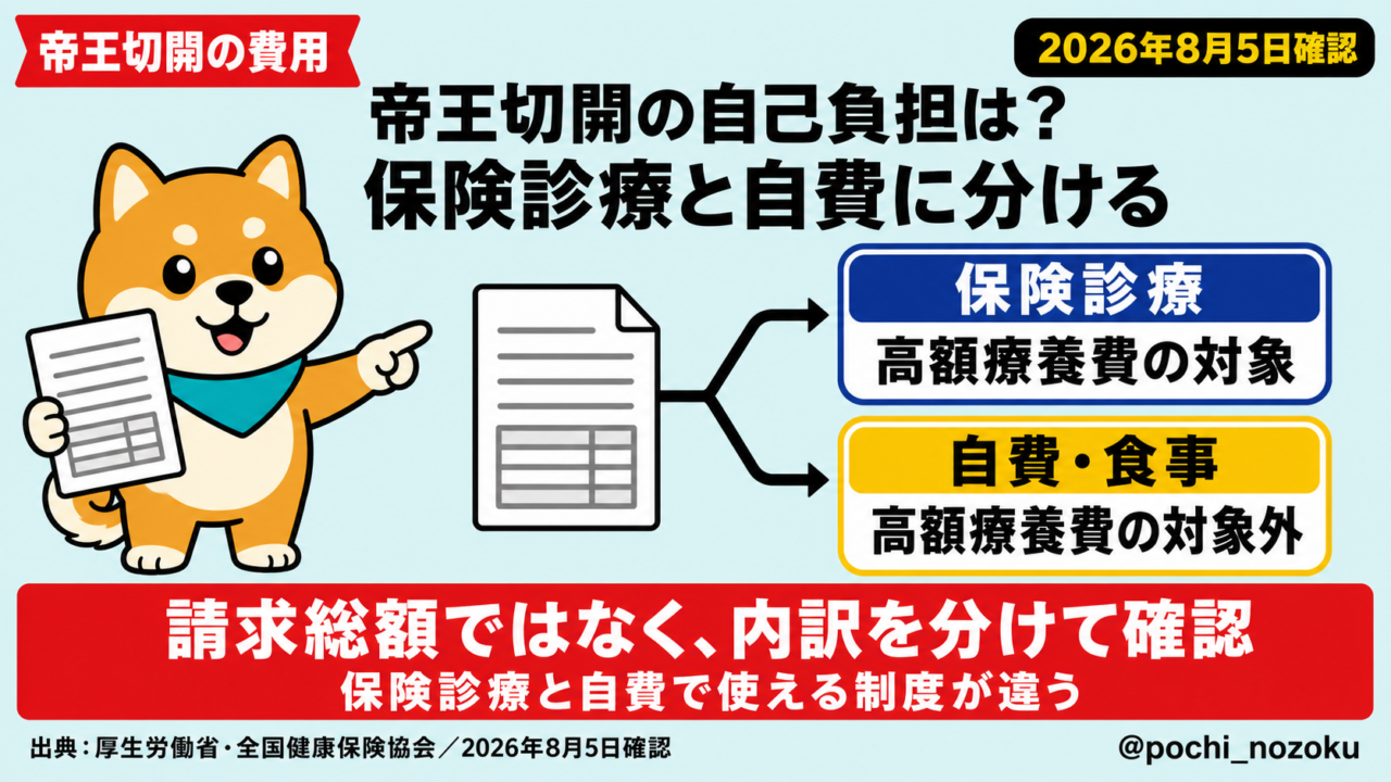 帝王切開の費用と高額療養費｜対象・対象外と2026年8月の上限
