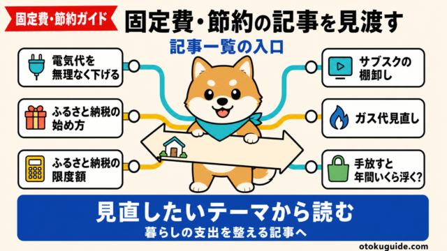 固定費・節約の記事を見渡し、見直したいテーマから読める