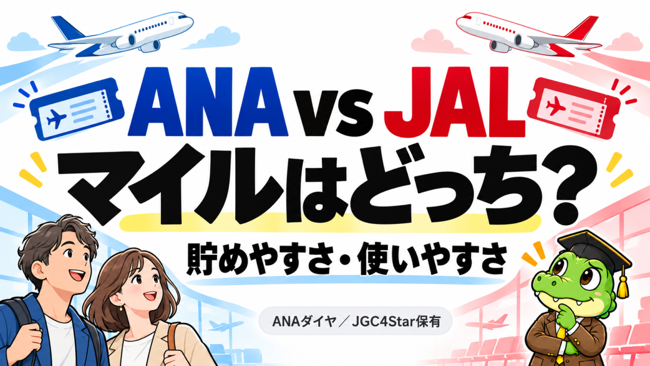 ANAとJALのマイルを比較する記事のカバー